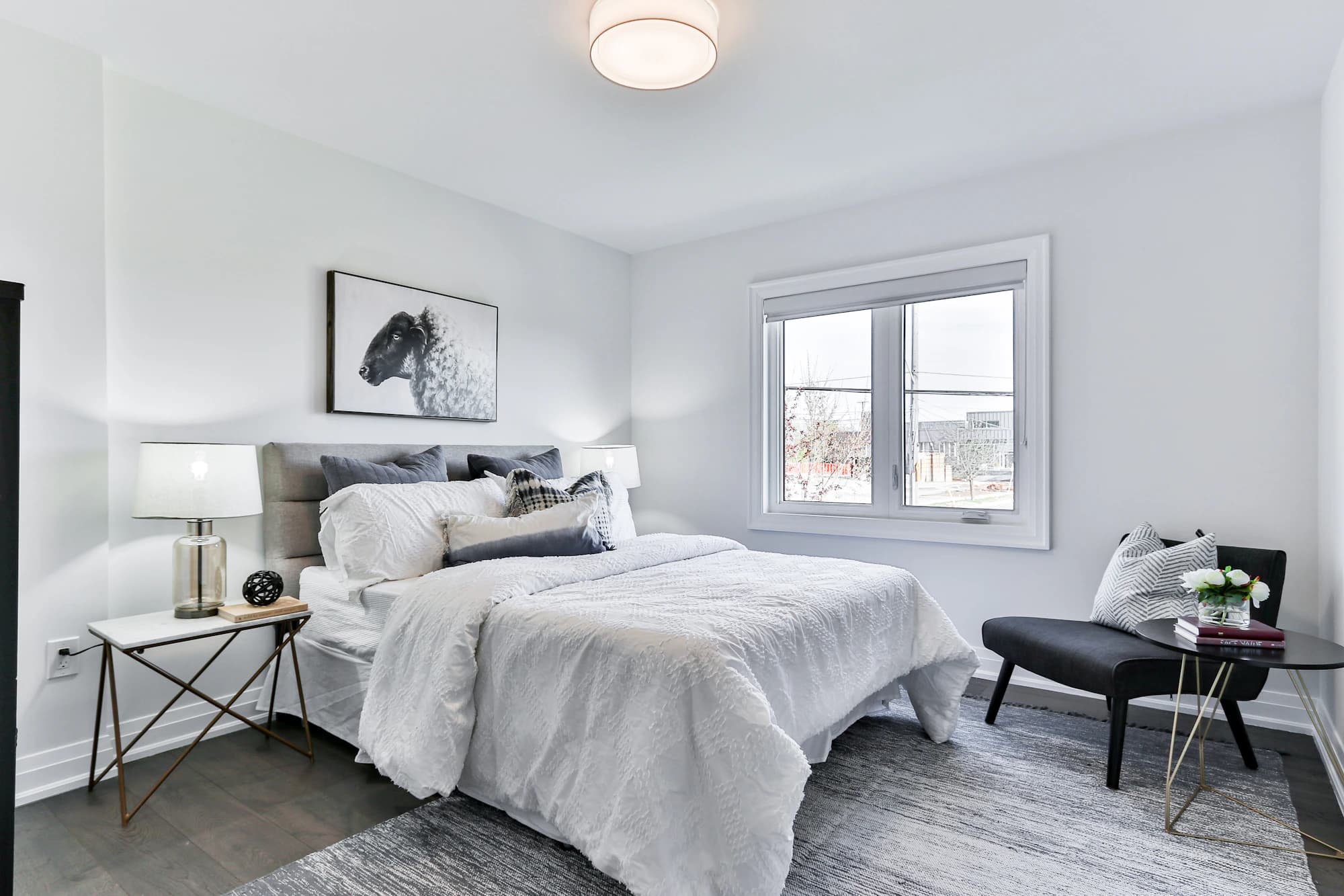 A calm bedroom in soft daylight